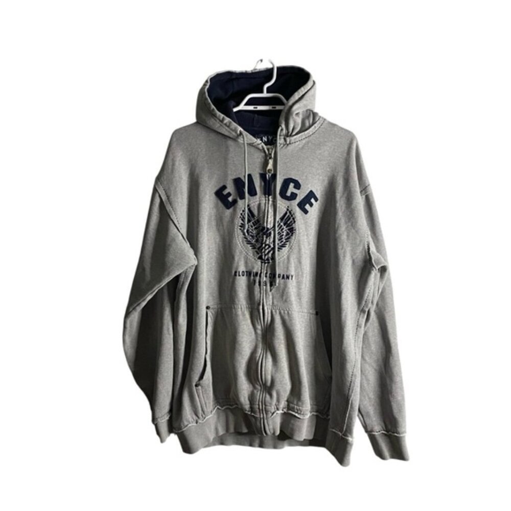 Vintage Enyce Limited Edition Men's Gray Sweatshirt Hoodie Jacket